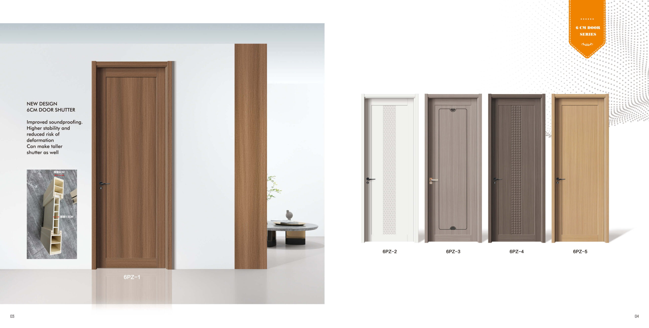 Puertas de madera Serie 6PZ 2 04 a escala